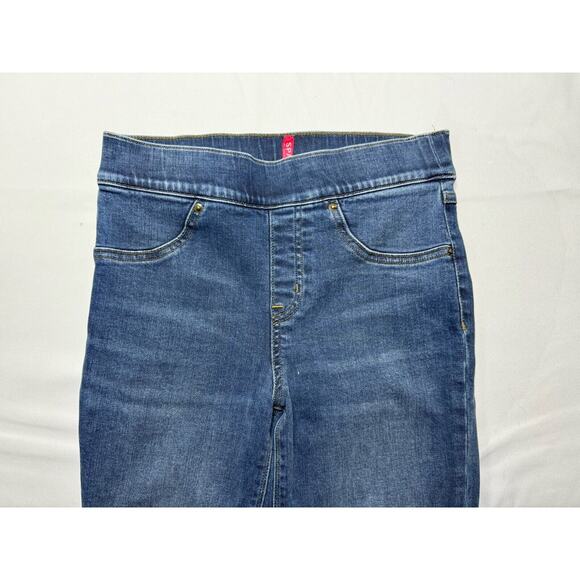 Spanx Women's Distressed Skinny Stretch Blue Jeggings - Size S - Picture 4 of 7